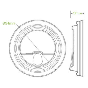 Strawlesss pulp lid for 12-16-20oz Coffee Cups - white  1000 pcs