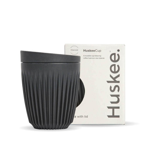 8oz HuskeeCup and lid - Charcoal  12 pcs