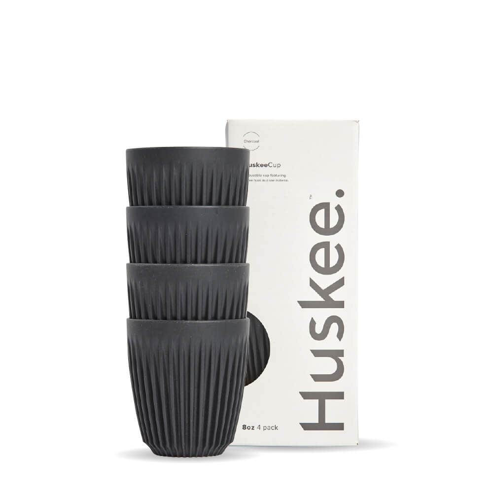 8oz HuskeeCup and lid - Charcoal  48 pcs