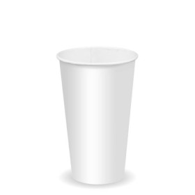 16oz Cold Paper Cup - White  1000 pcs