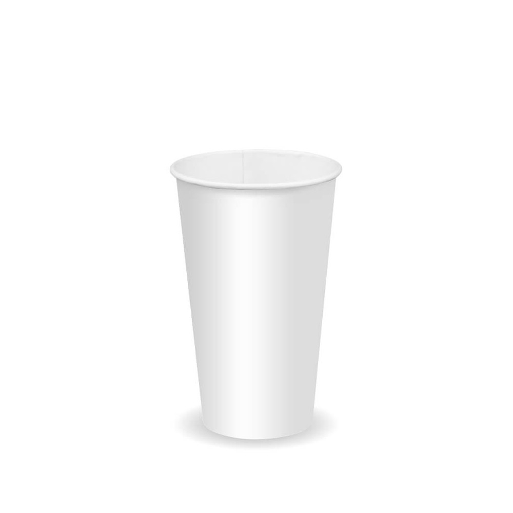 16oz Cold Paper Cup - White  1000 pcs