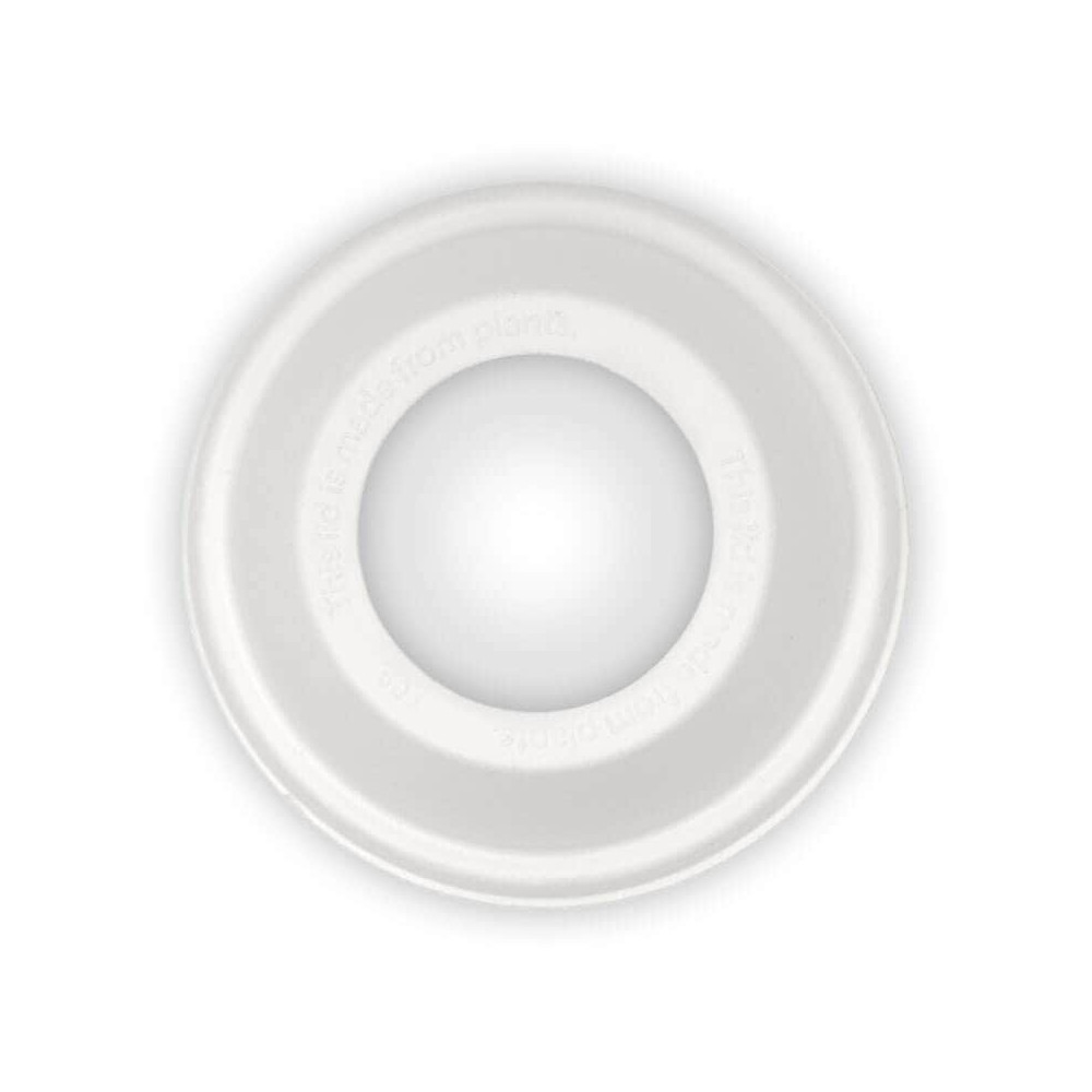 BioCane Dome wide hole lid for Cold Paper Cups - White  1380 pcs