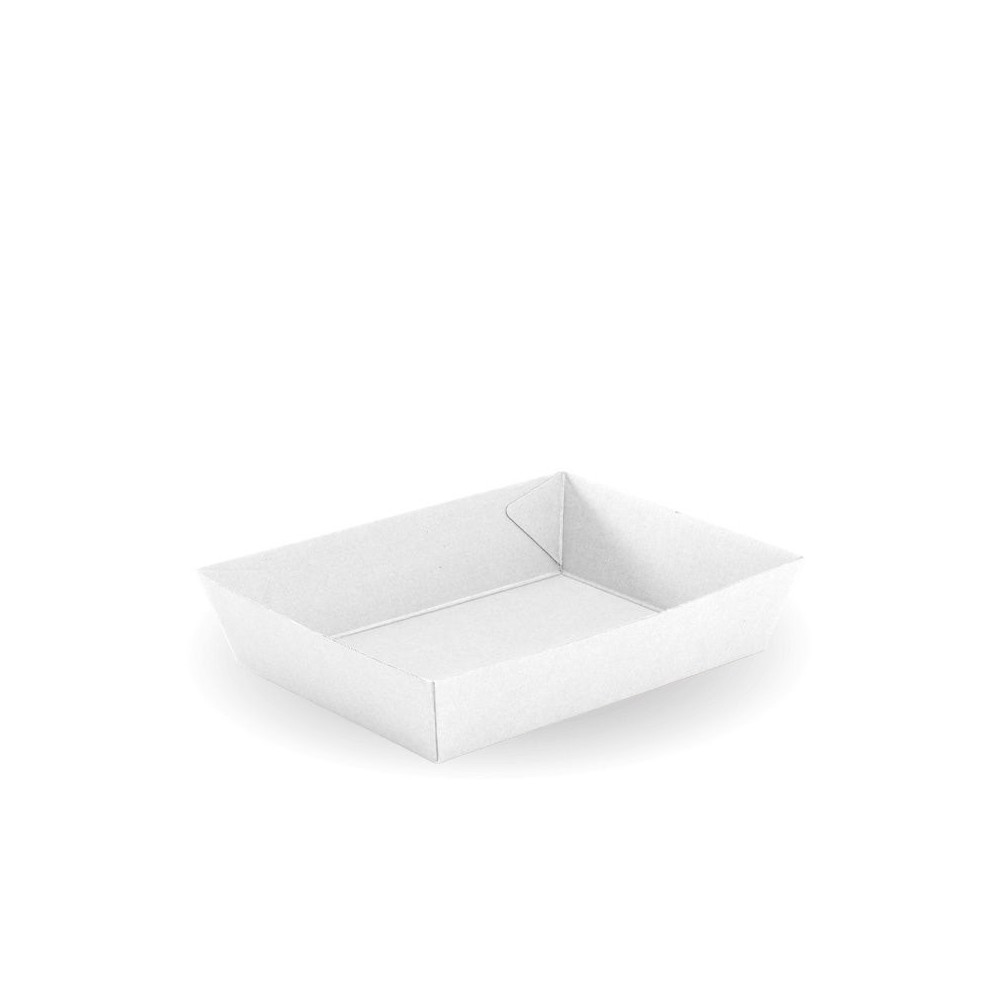 Medium Salad / Sandwich/Tacos Tray 180 x 134 x 45mm - FSC Certified - White  250 pcs