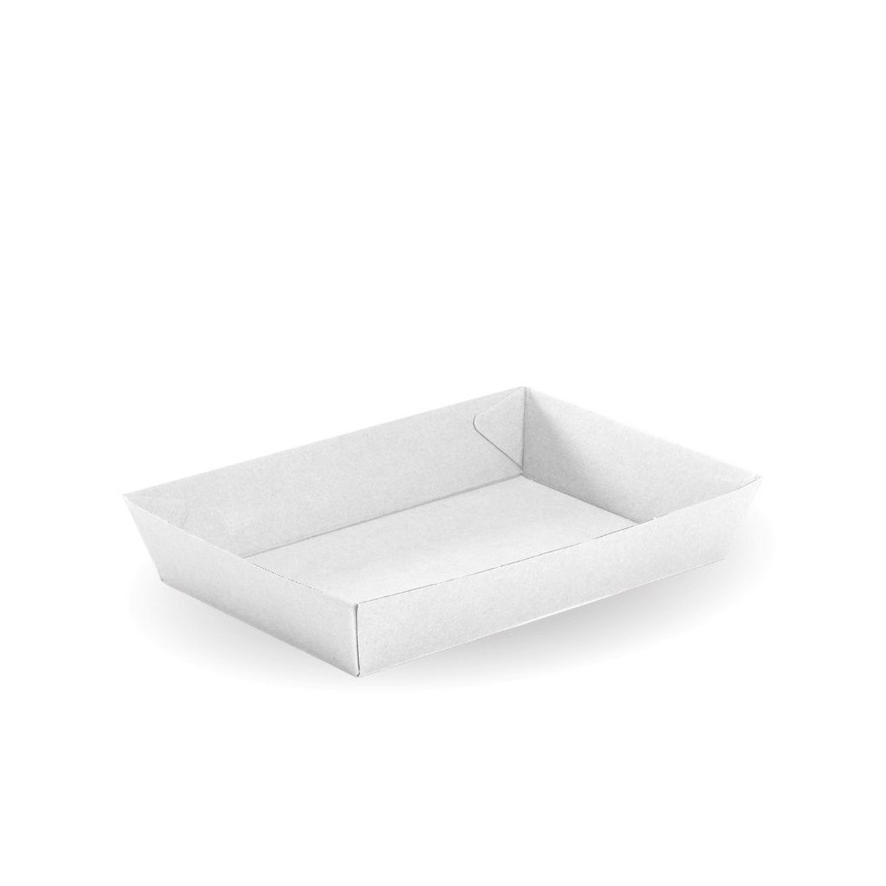 Large Salad / Sandwich/Tacos Tray 228 x 152 x 45mm - FSC Certified - White  250 pcs