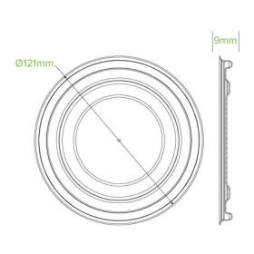 Pulp Lid for 12-32oz BioBowl - White  500 pcs