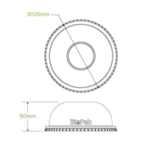 PLA Dome Lid for 240-960ml Clear Bowls  500 pcs