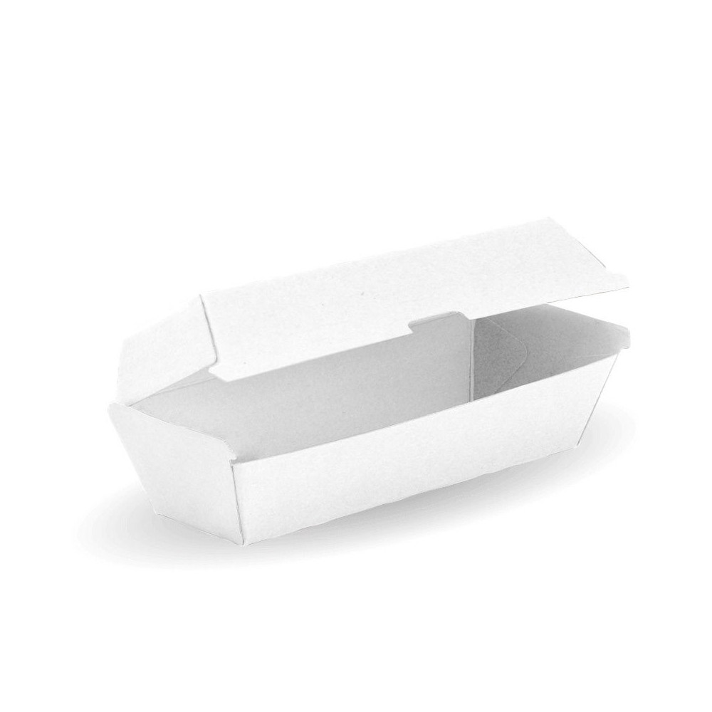 Hot Dog Box Bio 209x70x76mm FSC Certified Board - White  400 pcs