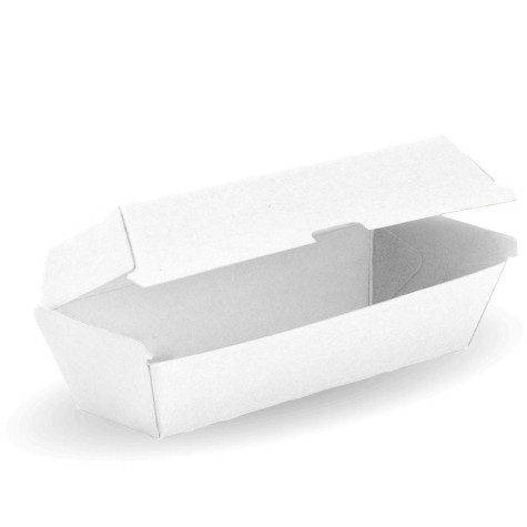 Hot Dog Box Bio 209x70x76mm FSC Certified Board - White  400 pcs
