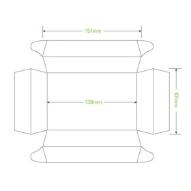 BioBoard Extra Small Sushi tray - kraft and black  300 pcs