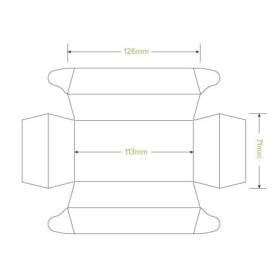BioBoard Medium Sushi Tray - kraft and black  300 pcs