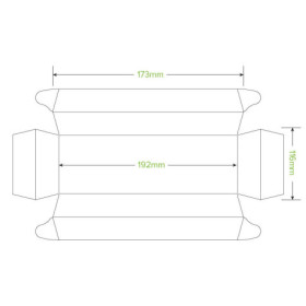 BioBoard Long Sushi Tray - kraft and black  300 pcs
