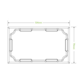 PET Lid for Extra Small BioBoard Sushi Tray  300 pcs