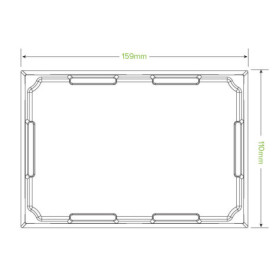 PET Lid for Small BioBoard Sushi Tray  300 pcs