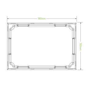 PET Lid for Medium BioBoard Sushi Tray  300 pcs