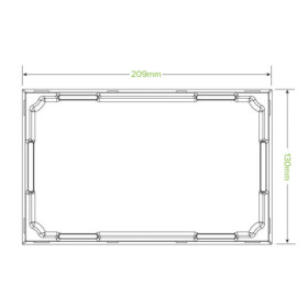 PET Lid for Large BioBoard Sushi Tray  300 pcs