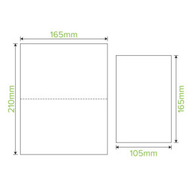 2-ply Quilted Single saver BioDispenser napkin - White  6000 pcs