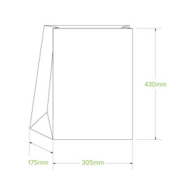 20 SOS paper bag - 305 x 430 x 175mm - kraft  250 pcs