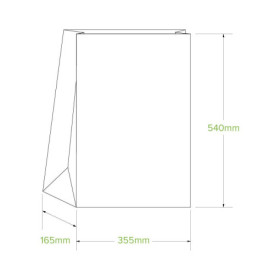 25 SOS paper bag - 355 x 540 x 165mm - kraft  100 pcs