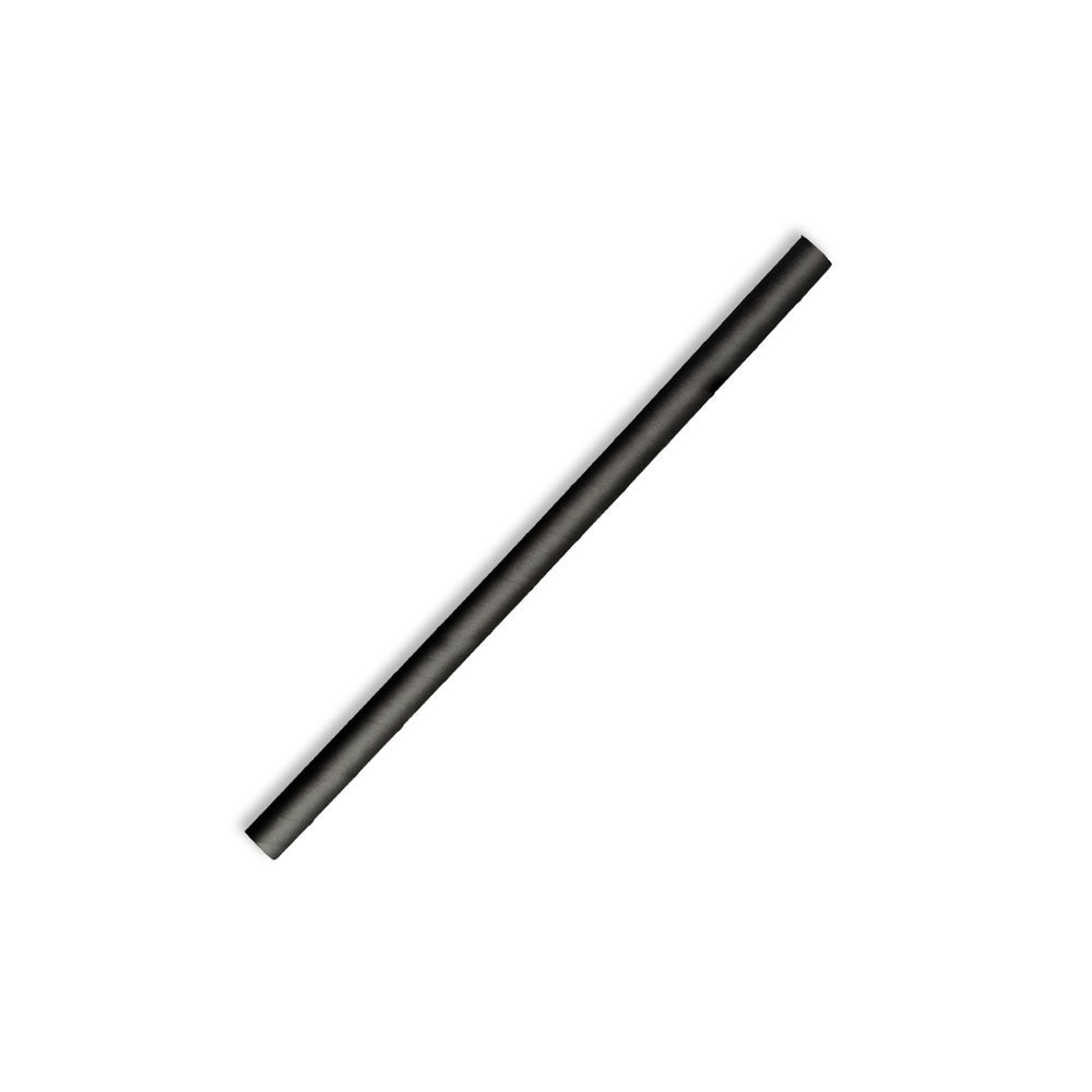 10mm Compostable Paper Straw Jumbo - Black  2500 pcs