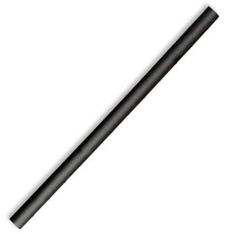 10mm Compostable Paper Straw Jumbo - Black  2500 pcs