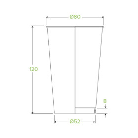 12oz Coffee Cup BioPlastic Single Wall Art Series - Fits Small Lids - 1000 pcs