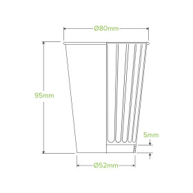 8oz Double Wall Bio Coffee Cup Art Series  1000 pcs