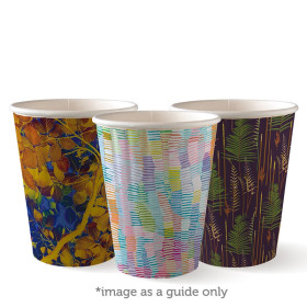 12oz Double Wall Bio Coffee Cup Art Series  1000 pcs