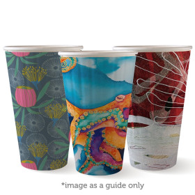 16oz Double Wall Bio Coffee Cup Art Series  600 pcs
