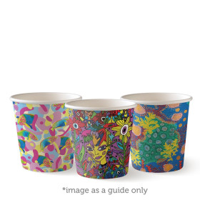 4oz Coffee Cup BioPlastic Single Wall Art Series - 2000 pcs