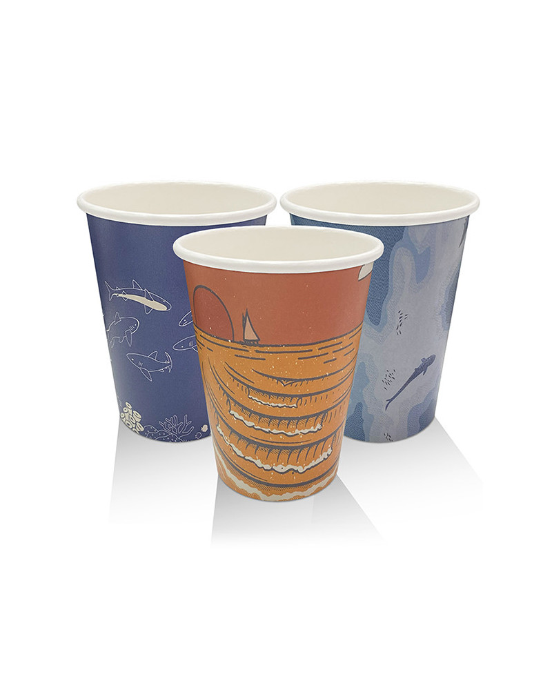 12oz Aqueous Coated Art Series Single Wall Cup (90mm) - 1000 pcs