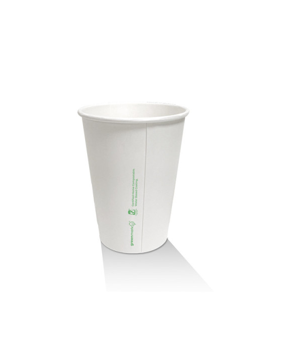 12oz Aqueous Coated White Single Wall Cup - 1000 pcs