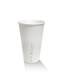 16oz Aqueous Coated White Single Wall Cup - 1000 pcs