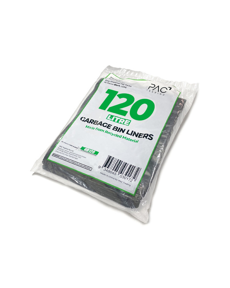 120L Heavy Duty LDPE Bin Liners (23 microns) - 100 pcs