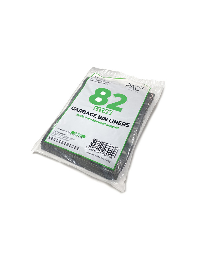82L Heavy Duty LDPE Bin Liners (20.5 microns) - 250 pcs