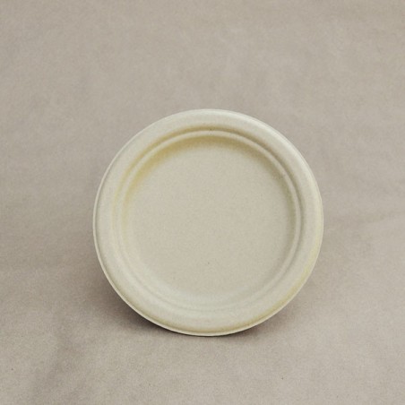 6.75" Round Plate Bamboo Pulp  1000 pcs