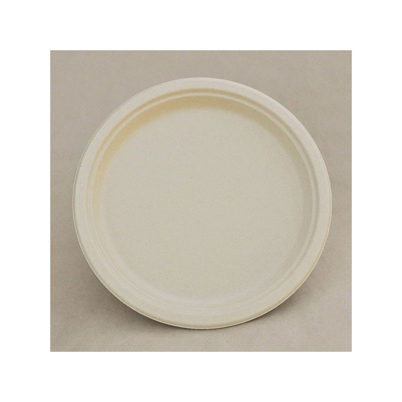10" Round Plate Bamboo Pulp  500 pcs
