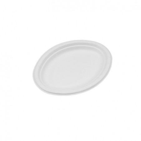 Small Oval Sugarcane Bagasse Plate  500 pcs