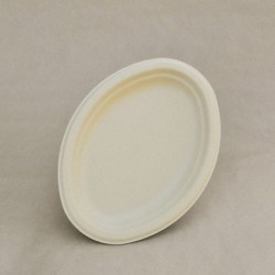 Small Oval Plate Bamboo Pulp  500 pcs