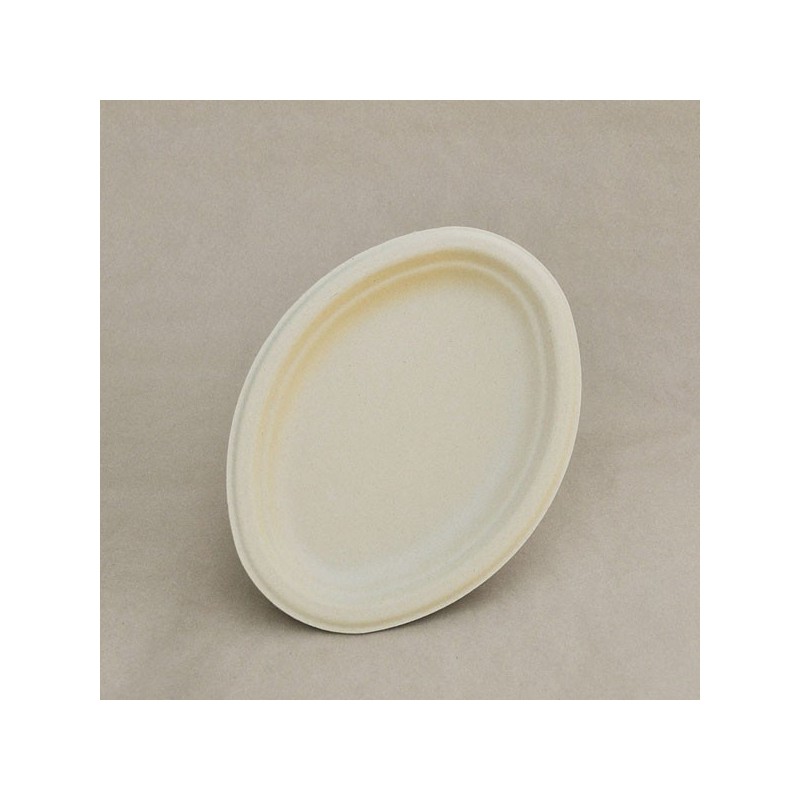 Small Oval Plate Bamboo Pulp  500 pcs