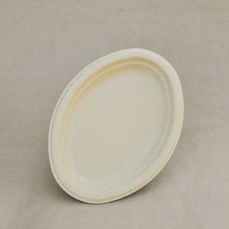 Small Oval Plate Bamboo Pulp  500 pcs