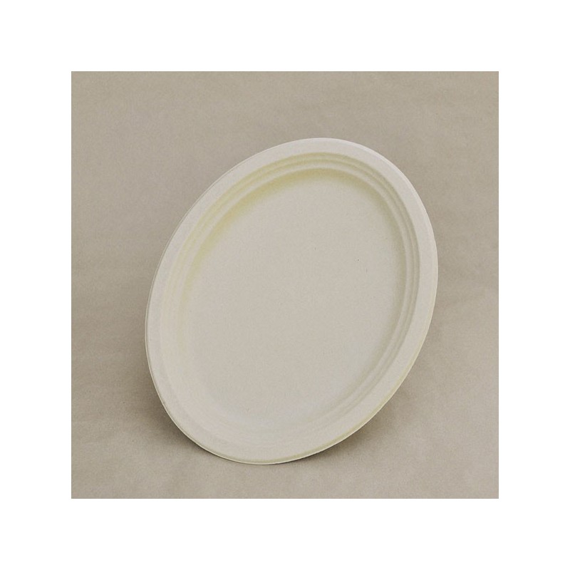 Large Oval Plate Bamboo Pulp  500 pcs
