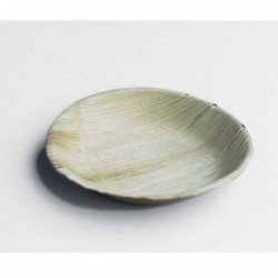 7" Round Plate Palm Leaf Natural TakeAway  100 pcs