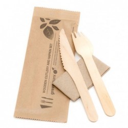 Takeaway 6" Fork/Knife/Napkin - FSC Certified  400 pcs