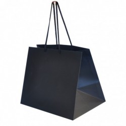 Deluxe Black Takeaway Bag with Handle  100 pcs