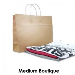 Brown Kraft Takeaway Bag - Medium Boutique  250 pcs