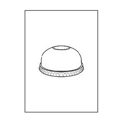 Dome Lid for 350ml to 750ml Clear Cold Cups (Ingeo PLA)  1000 pcs