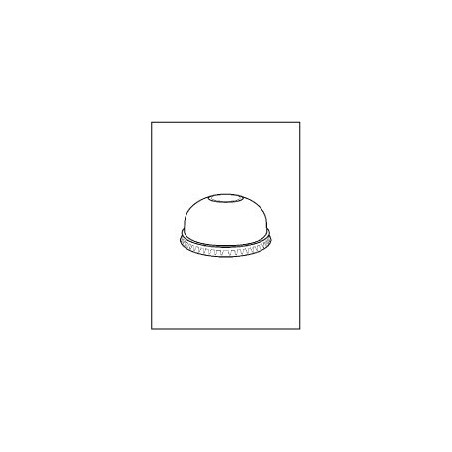 Dome Lid for 350ml to 750ml Clear Cold Cups (Ingeo PLA)  1000 pcs