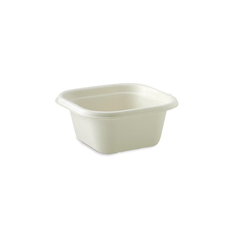 480ml Square TakeAway Base - 130x130x65mm - White  600 pcs