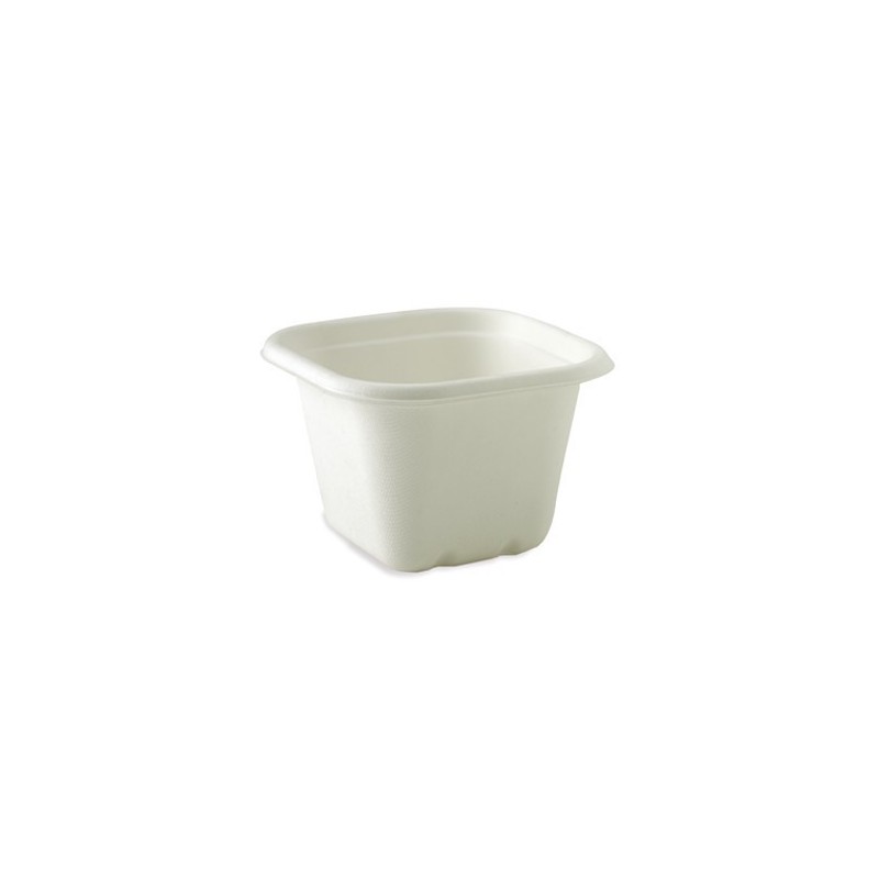 630ml Square TakeAway Base - 130x130x90mm - White  600 pcs