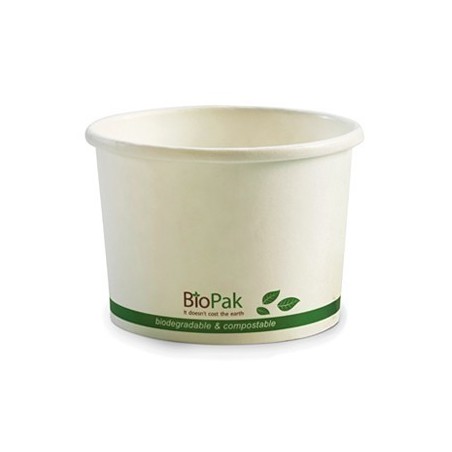 8oz Hot & Cold Biodegradable BioPak Cup White  1000 pcs